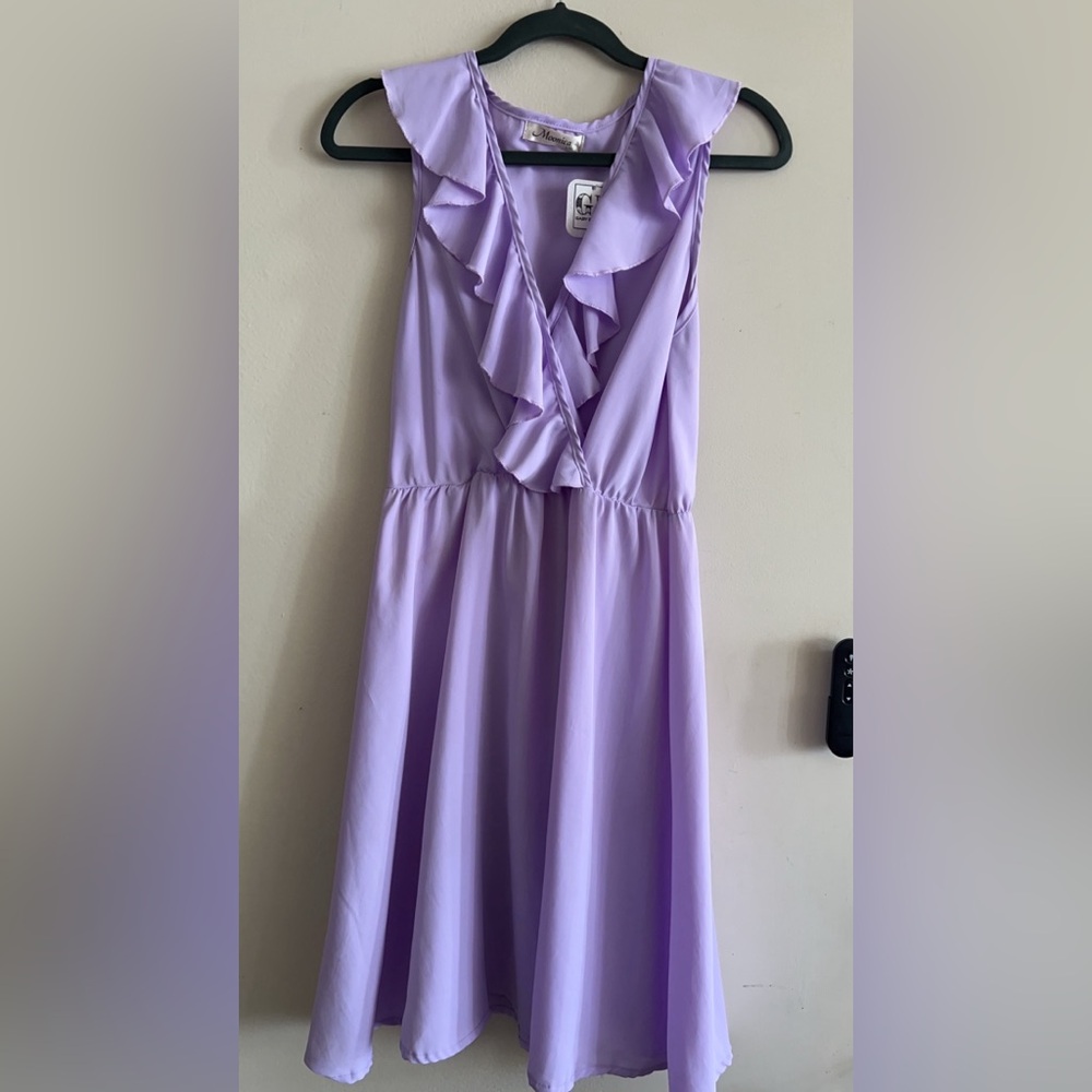 124.MOONICA LIGHT PURPLE DRESS